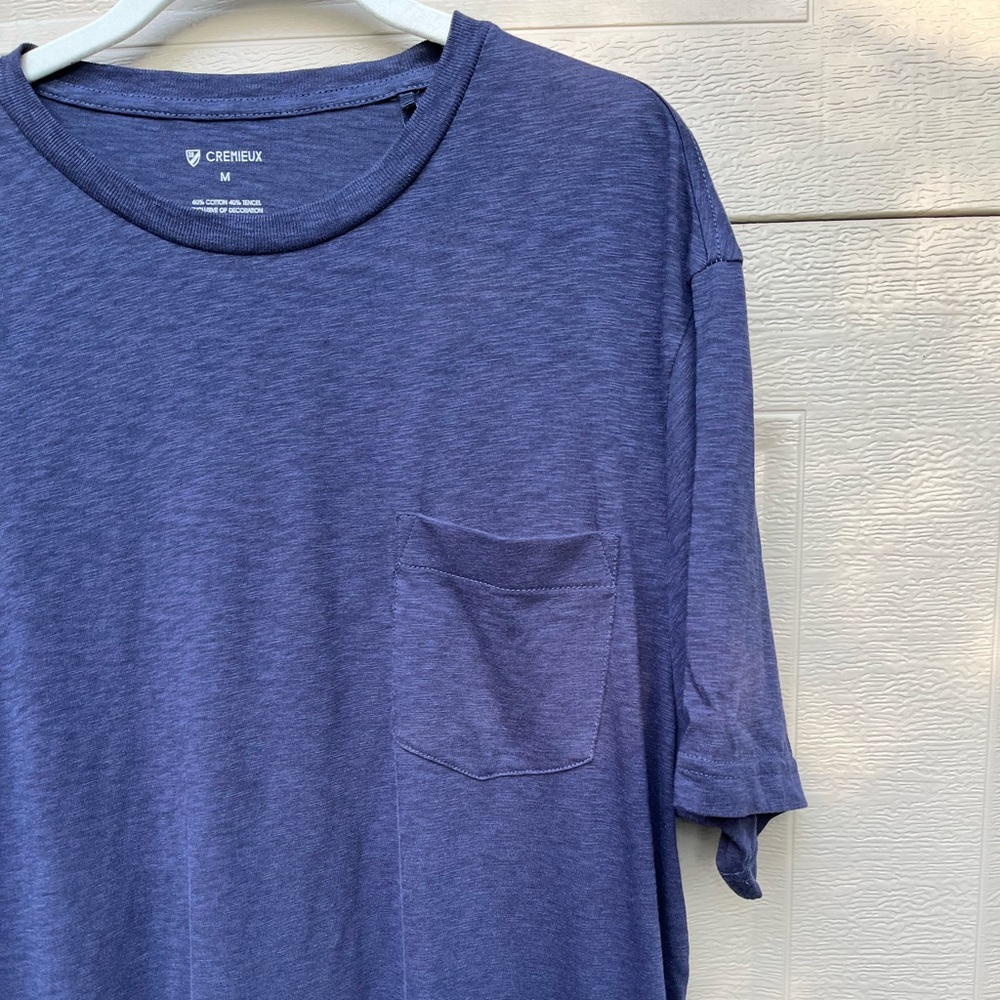 NWT Cremieux Navy Blue Pocket T-Shirt